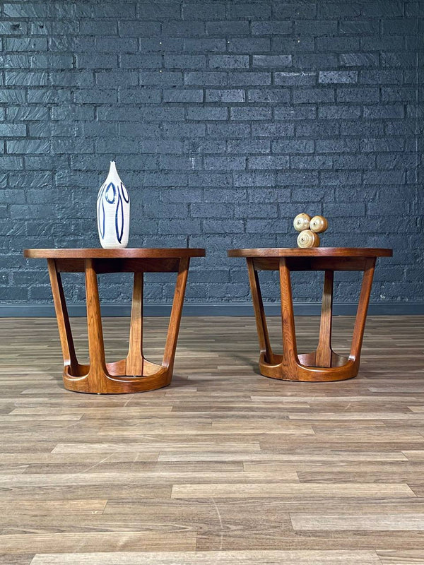 Pair of Mid-Century Modern “Rhythm” Walnut Side Tables by Lane, c.1960’s