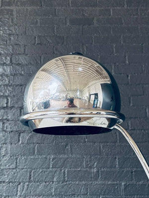 Mid-Century Space-Age Chrome Eyeball Desk Lamp w/ Loop Base, c.1960’s