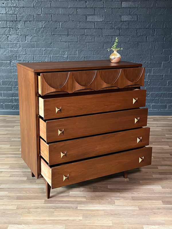 Mid-Century Modern “Brasilia” Highboy Dresser by Broyhill, c.1960’s