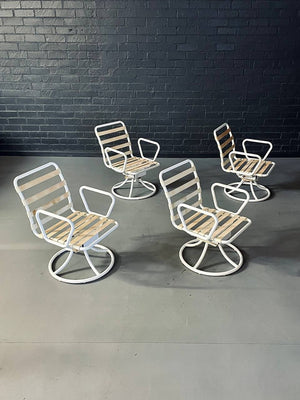 Mid Century Modern Patio Dining Table & Chairs by Mallin, c.1980's