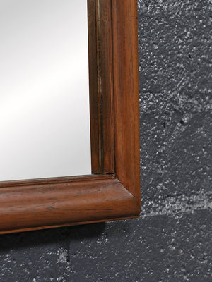 Mid Century Modern Walnut Greek Key Wall Mirror, c.1960's