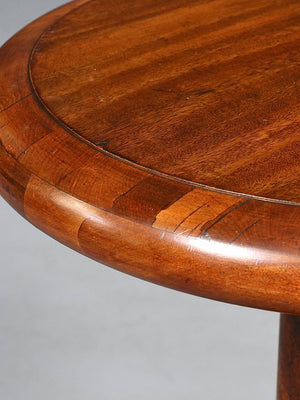 American Empire Revival Mahogany Pedestal Side Table with Acorn Feet, c.1920's