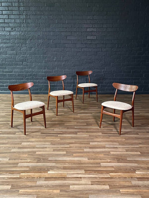 Set of 4 Mid-Century Danish Modern Walnut Dining Chairs, c.1960’s