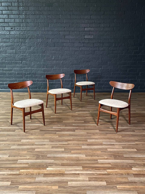 Set of 4 Mid-Century Danish Modern Walnut Dining Chairs, c.1960’s