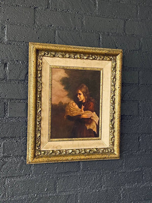 Signed Oil Painting of Mother and Child, c.1960’s
