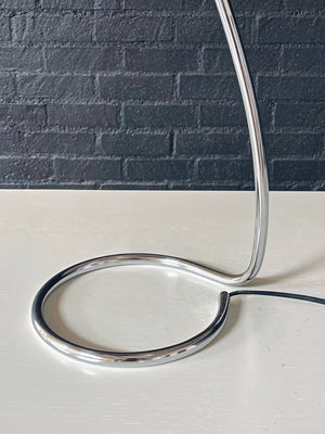 Mid-Century Space-Age Chrome Eyeball Desk Lamp w/ Loop Base, c.1960’s
