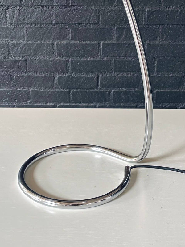 Mid-Century Space-Age Chrome Eyeball Desk Lamp w/ Loop Base, c.1960’s