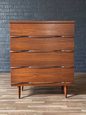 Mid-Century Modern Walnut Highboy Dresser by Harmony House, c.1960’s
