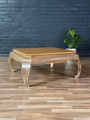 Hollywood Regency Scroll Coffee Table by Alessandro for Baker, c.1980’s