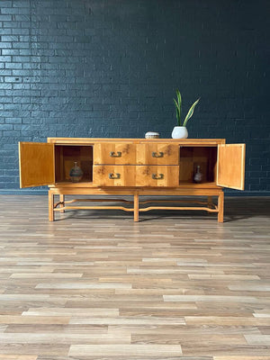 Mid-Century Modern Burlwood Credenza by Ray See for SeeMar of California, c.1950’s