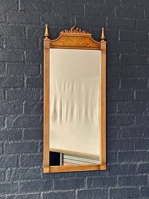 Pair of French Neoclassical Style Mirrors w/ Ribbon Crest, c.1950’s
