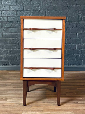 Mid-Century Two-Tone Lacquered & Walnut Night Stand, c.1960’s