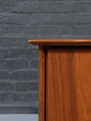 Mid Century Modern Solid Walnut 3-Door Credenza by Ace-Hi, c.1960's