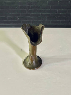 Art Nouveau Revival Patinated Bronze Metal Vase, by McClelland Barclay