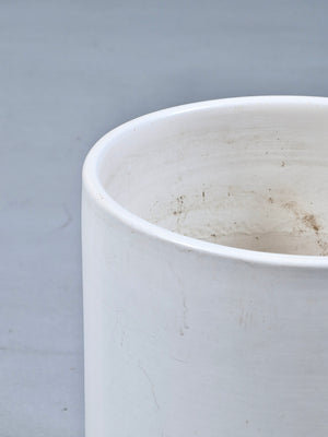 Mid Century Modern White Glazed Ceramic Planter, c.1960’s