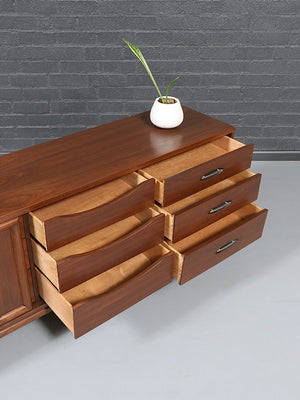 Mid-Century Modern Sculpted Walnut Dresser, c.1960’s
