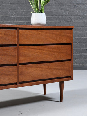 Mid-Century Modern Rosewood & Walnut Dresser by Bassett, c.1960’s