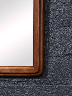 Mid Century Modern Sculpted Walnut Wall Mirror, c.1960's