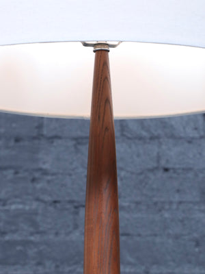 Mid-Century Modern Oak & Aluminum Floor Lamp, c.1960’s