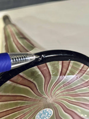 Italian Modern Murano Striped Art Glass Vase, c.1960's