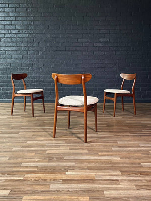 Set of 4 Mid-Century Danish Modern Walnut Dining Chairs, c.1960’s