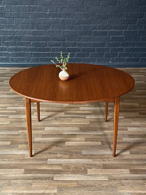 Expanding Mid-Century Modern Sculpted Walnut Floating-Top Dining Table, c.1960’s