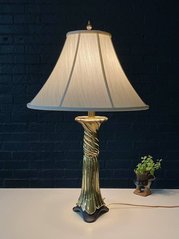 Mid-Century Modern Polished Brass Table Lamp by Rembrandt, c.1960’s