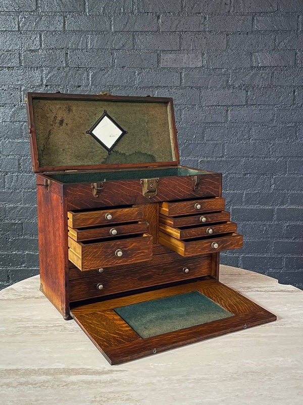 Early 20th Century American Oak Machinist’s Tool Box by H. Gerstner & Sons, c.1930’s