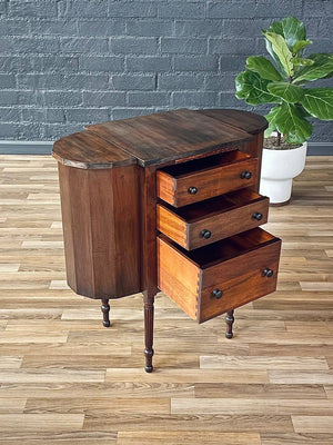 Antique English Hepplewhite Mahogany Bowfront Entry Cabinet, c.1950’s