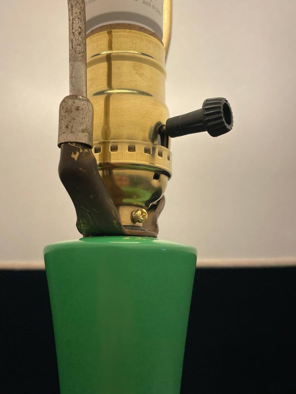 Pair of Mid-Century Modern Green Tulip Shape Table Lamps by Laurel, c.1960’s