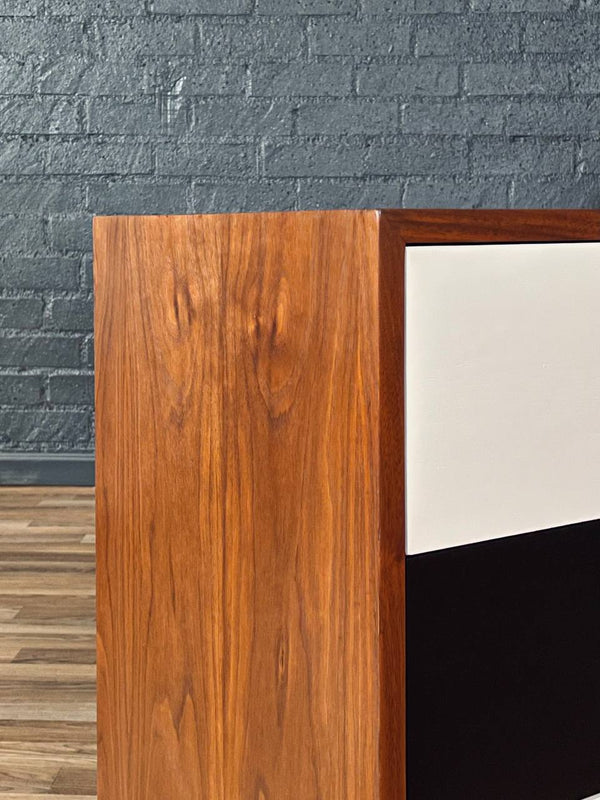 Mid-Century Modern Two-Tone Lacquered & Walnut 3-Drawer Dresser , c.1960’s
