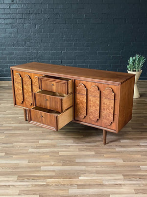 Mid-Century Modern Walnut & Burl Wood Dresser, c.1960’s