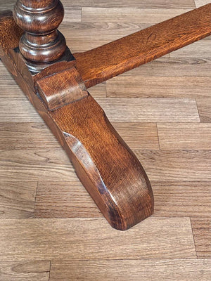 American Arts & Crafts Tiger Oak Draw-Leaf Dining Table, c.1920’s