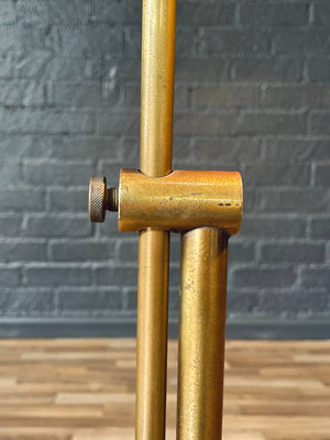 Mid-Century Modern Adjustable Brass Reading Floor Lamp, c.1960’s