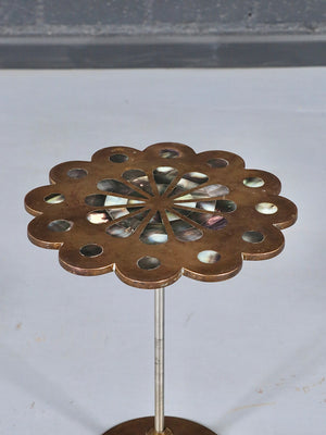 Jonathan Adler “Kismet” Brass & Abalone Shell Side Table