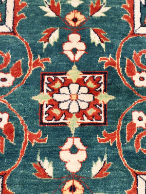 Vintage Indo-Persian Tabriz Floral Medallion Hand-Knotted Wool Rug, c.1970’s