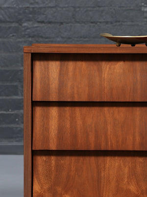 Mid-Century Modern Louvered Drawer Walnut Dresser, c.1960’s