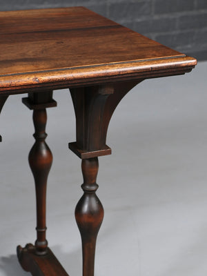English Jacobean Revival Walnut Console Table, c.1920's