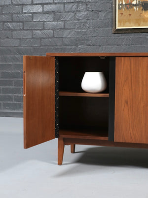 Mid Century Modern “Esprit” Walnut & Lacquered Credenza by Merton Gershun, c.1960’s