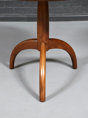 Mid-Century Modern Sculpted Tripod Walnut Dining Table, c.1960’s