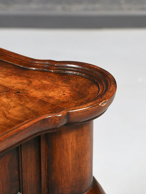 Vintage English Queen Anne Revival Burl Walnut Console Table, c.1950’s