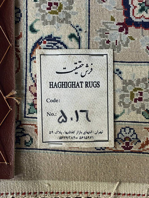 Large Vintage Persian Silk Rug by Haghighat