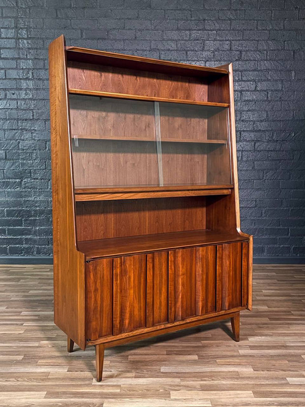 Mid-Century Modern “1st Edition” Walnut Bookcase Hutch by Lane, c.1950’s