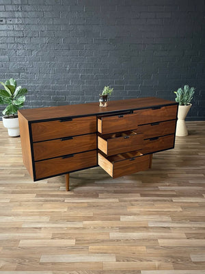 Mid-Century Modern Walnut 9-Drawer Dresser by The Rapport Co., c.1960’s