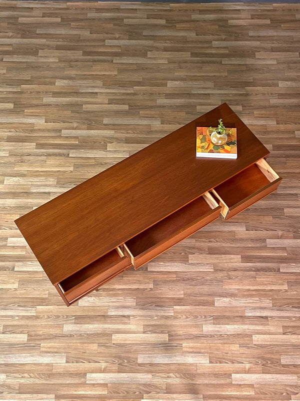 Mid-Century Modern 9-Drawer Walnut Dresser by Dixie, c.1960’s