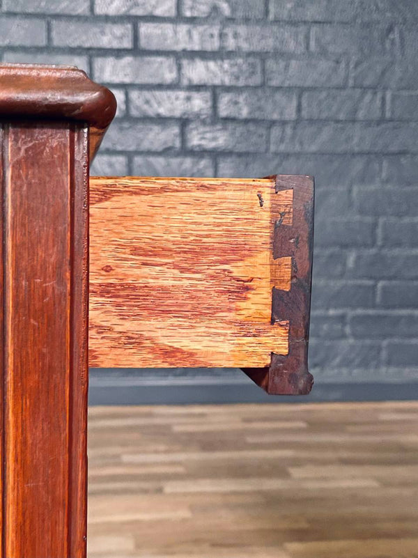 Pair of American Colonial Style Mahogany Night Stands w/ Bookcase, c.1930’s