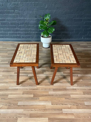 Pair of Mid-Century Modern Tile Top Side Tables, c.1970’s