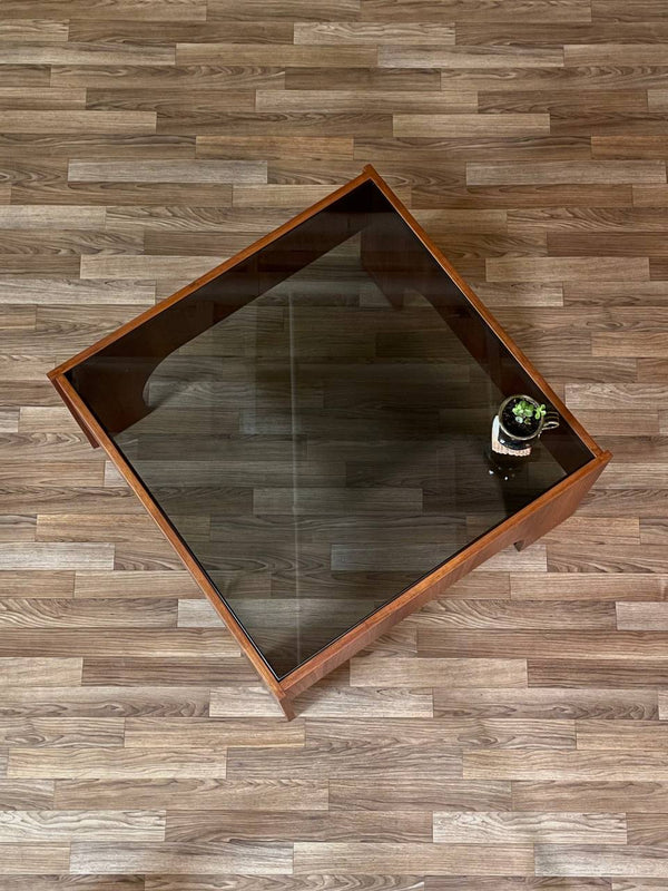 Mid-Century Italian Modern “Oriolo” Smoke Glass Coffee Table by Claudio Salocchi, c.1960’s