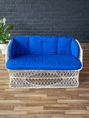 Mid-Century Modern Outdoor Fiberglass Patio Sofa by Russell Woodard, c.1960’s