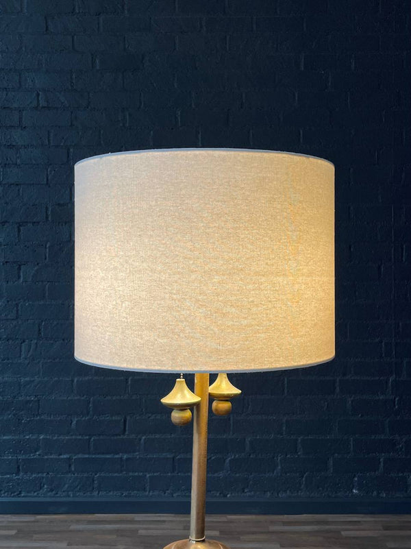 Mid-Century Regency Glass Floor Lamp, c.1950’s